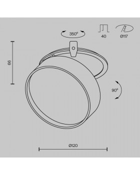 Встраиваемый светильник Technical DL024-18W3K-B-foto11