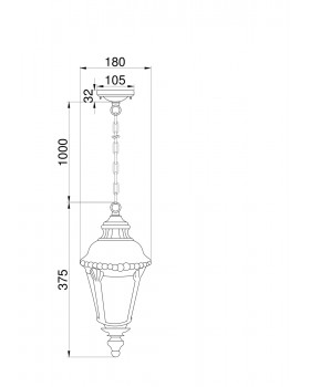 Подвесной светильник Outdoor O029PL-01BZ-foto3