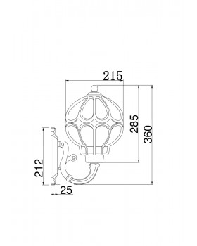 Настенный светильник (бра) Outdoor O024WL-01G-foto3