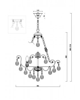 Люстра Freya FR1002PL-06WG-foto3