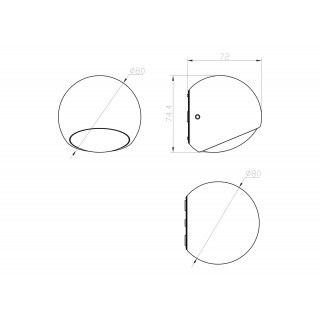 Настенный светильник (бра) Outdoor O032WL-L3B3K-foto5