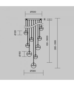 Подвесной светильник Maytoni MOD295PL-L120BBS3K-foto6