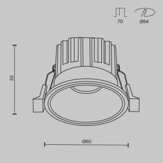 Встраиваемый светильник Technical DL058-7W3K-B-foto8