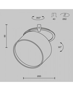 Встраиваемый светильник Technical DL024-12W-DTW-B-foto12
