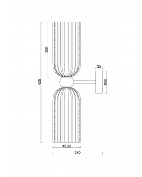 Настенный светильник (бра) Maytoni MOD302WL-02CG-foto2