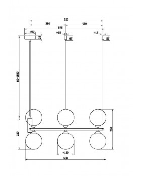 Подвесной светильник Maytoni MOD013PL-06BS1-foto2