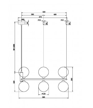 Подвесной светильник Maytoni MOD013PL-06BS1-foto2