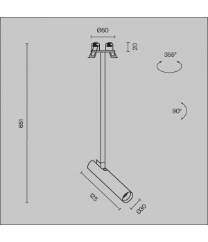 Подвесной светильник Technical P141RS-L125-6W3K-W-foto6