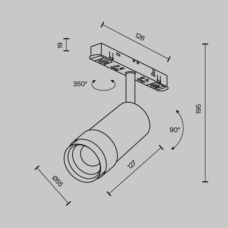 Трековый светильник Technical TR211-1-12W3K-Z-W