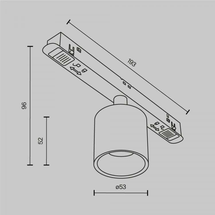 Трековый светильник Technical TR132-2-7W3K-BS