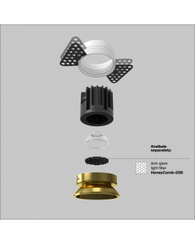 Встраиваемый светильник Technical DL058-12W4K-TRS-BS-foto11