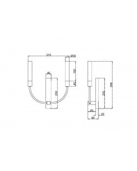 Настенный светильник (бра) Maytoni MOD423WL-02C-foto2