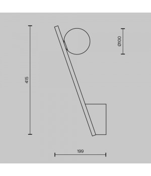 Настенный светильник (бра) Maytoni MOD175WL-01B-foto6