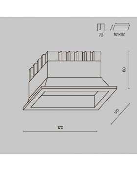 Встраиваемый светильник Technical DL056-24W3-4-6K-W-foto7