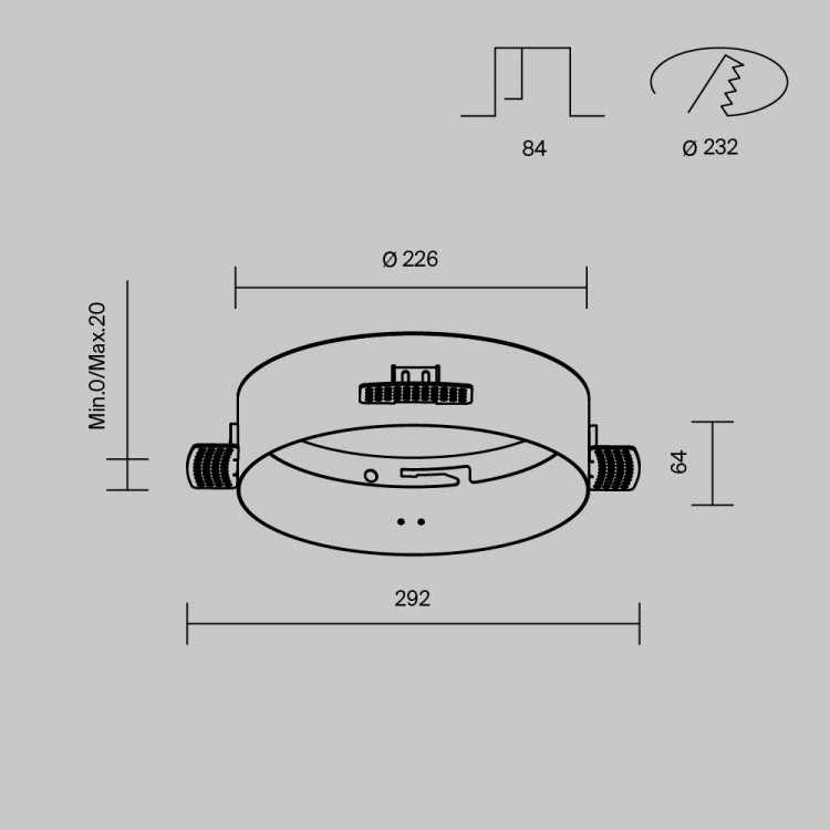 Аксессуар для встраиваемого светильника Technical DLA032-TRS24-W