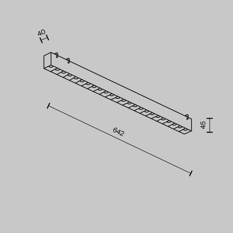 Трековый подвесной светильник Technical TR128B-24W3K-M-B