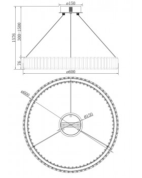 Подвесной светильник Freya FR5257PL-L25G-foto5