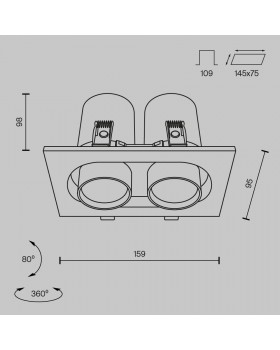 Встраиваемый светильник Technical DL045-02-10W3K-W-foto10