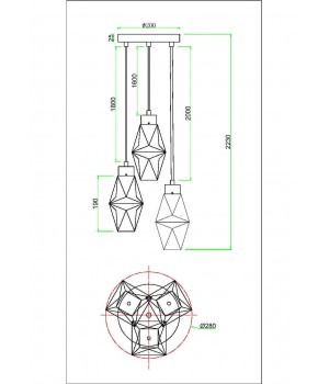 Подвесной светильник Maytoni MOD325PL-03G-foto2