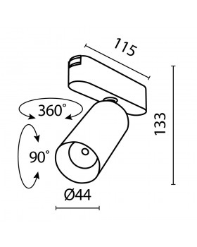 Трековый светильник Technical TR103-1-12W3K-M-B-foto3
