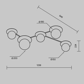 Потолочный светильник Maytoni MOD291CL-05BS1-foto4