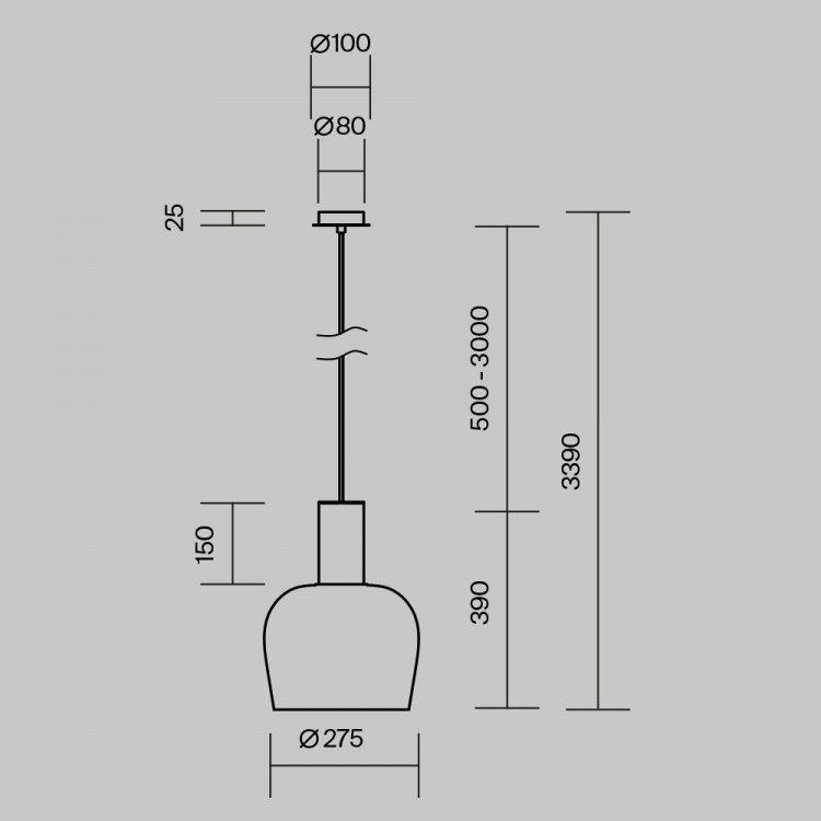 Подвесной светильник Maytoni MOD414PL-L7B3K