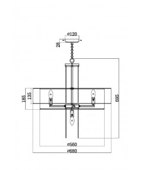 Подвесной светильник Maytoni MOD151PL-05G-foto2