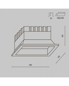 Встраиваемый светильник Technical DL056-18W3-4-6K-B-foto7