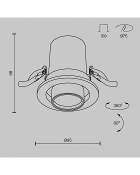 Встраиваемый светильник Technical DL045-01-10W3K-W-foto10