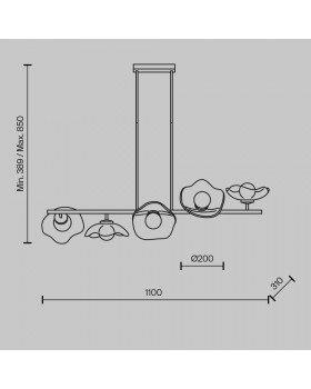 Подвесной светильник Maytoni MOD207PL-05BS-foto7