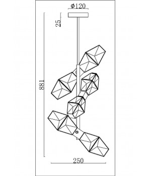 Подвесной светильник Maytoni MOD325PL-06G1-foto2