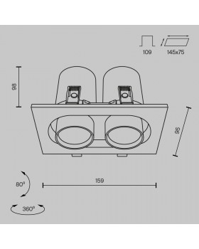 Встраиваемый светильник Technical DL045-02-10W3K-B-foto10