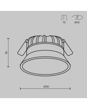 Встраиваемый светильник Technical DL055-12W3-4-6K-W-foto7