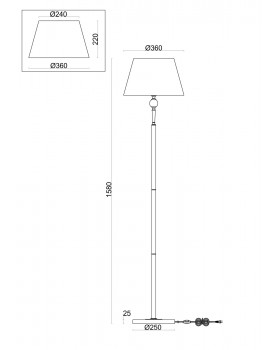 Напольный светильник (торшер) Freya FR5190FL-01BS1-foto2
