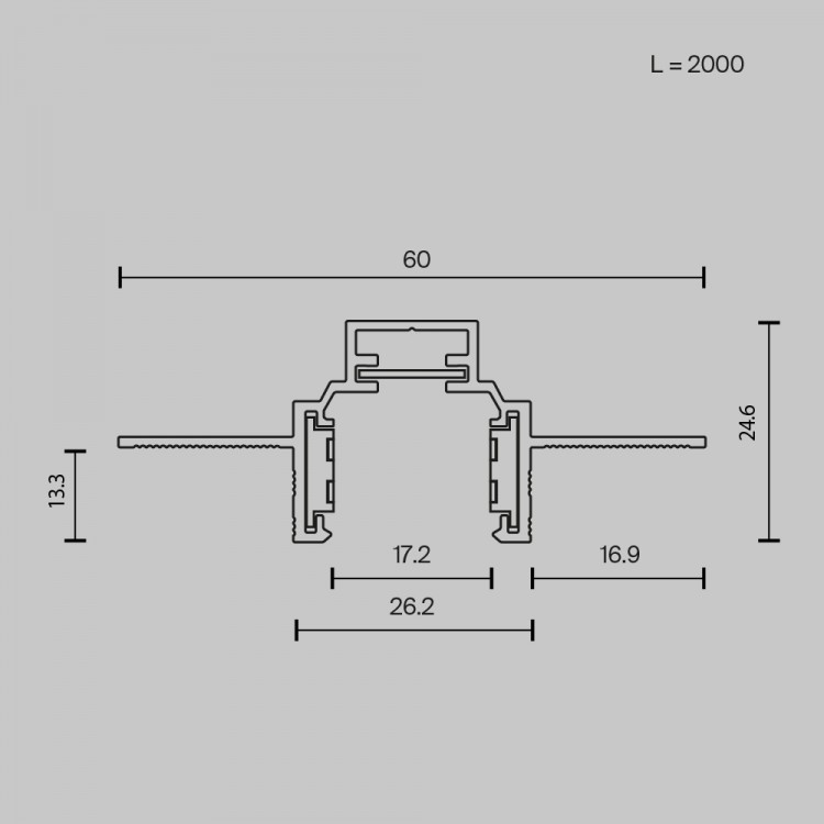 Шинопровод встраиваемый Technical TRXM034-422B