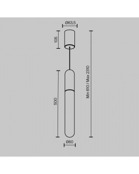 Подвесной светильник Technical P101PL-L500-12W3K-W-foto8