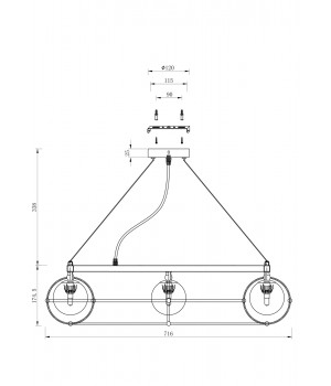 Подвесной светильник Maytoni MOD312PL-10GCH-foto6