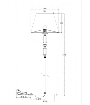 Напольный светильник (торшер) Maytoni MOD018FL-01CH-foto5