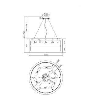 Подвесной светильник Maytoni MOD313PL-06G-foto6