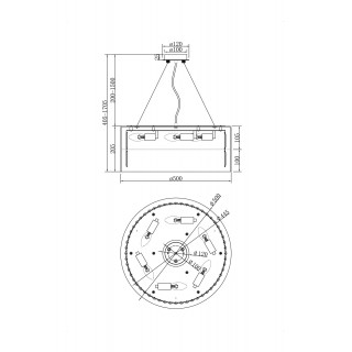 Подвесной светильник Maytoni MOD313PL-06G-foto6