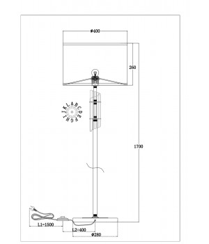 Напольный светильник (торшер) Maytoni MOD088FL-01BS-foto2