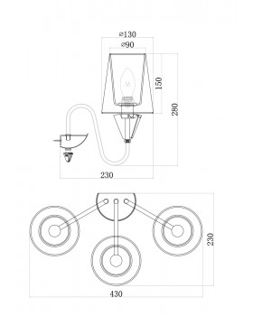 Настенный светильник (бра) Maytoni MOD078WL-03CH-foto2