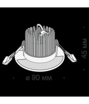 Встраиваемый светильник Technical DL038-2-L7W-foto5