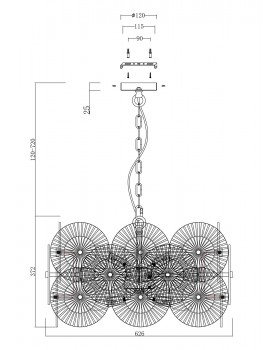 Подвесной светильник Maytoni MOD007PL-08G-foto4