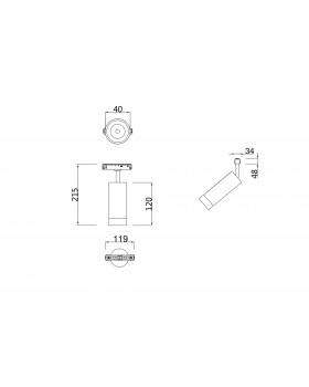 Трековый светильник Technical TR019-2-7W4K-MG-foto5