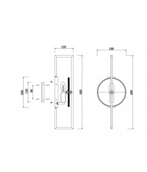 Настенный светильник (бра) Maytoni MOD099WL-01G-foto4