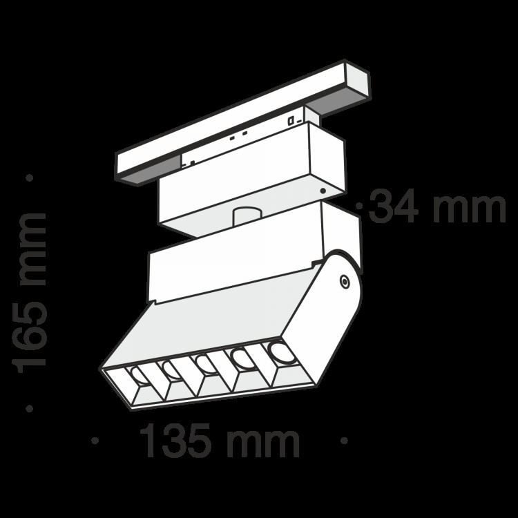 Трековый светильник Technical TR015-2-10W4K-B