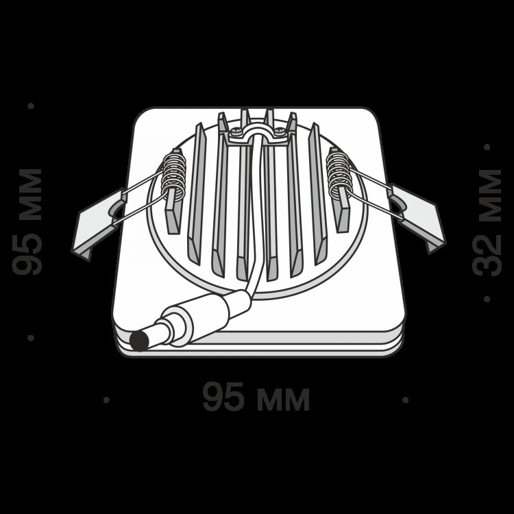 Встраиваемый светильник Technical DL2001-L12B4K