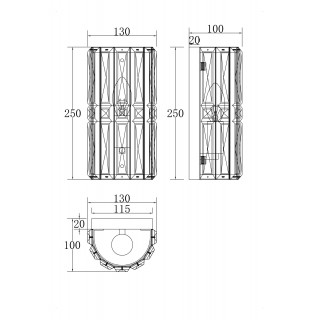 Настенный светильник (бра) Maytoni MOD094WL-01G-foto8