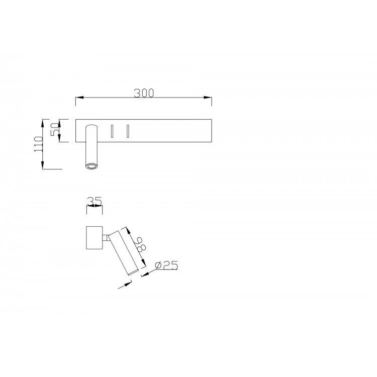 Настенный светильник (бра) Technical C031WL-L8W3K